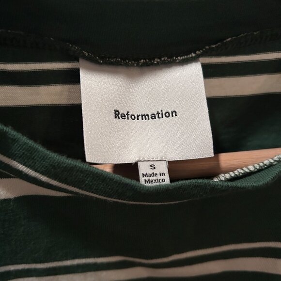 Reformation Rowan Crew Tee in Laguna Stripe - Picture 5 of 6